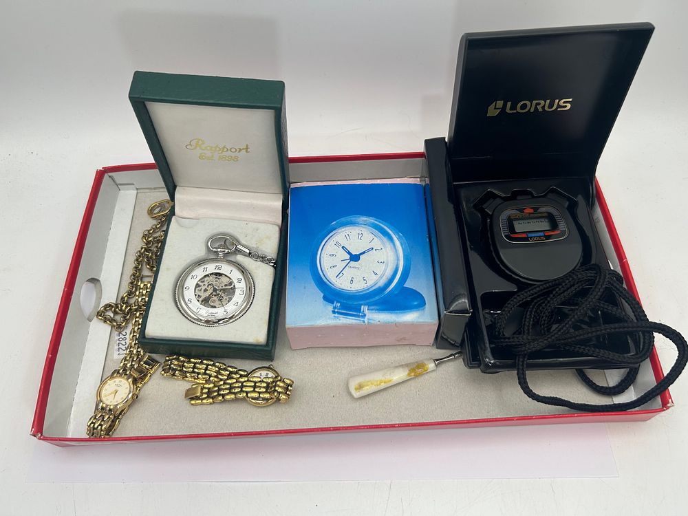 Lot 255: Pocket Watches, Watches And Stop Watch.