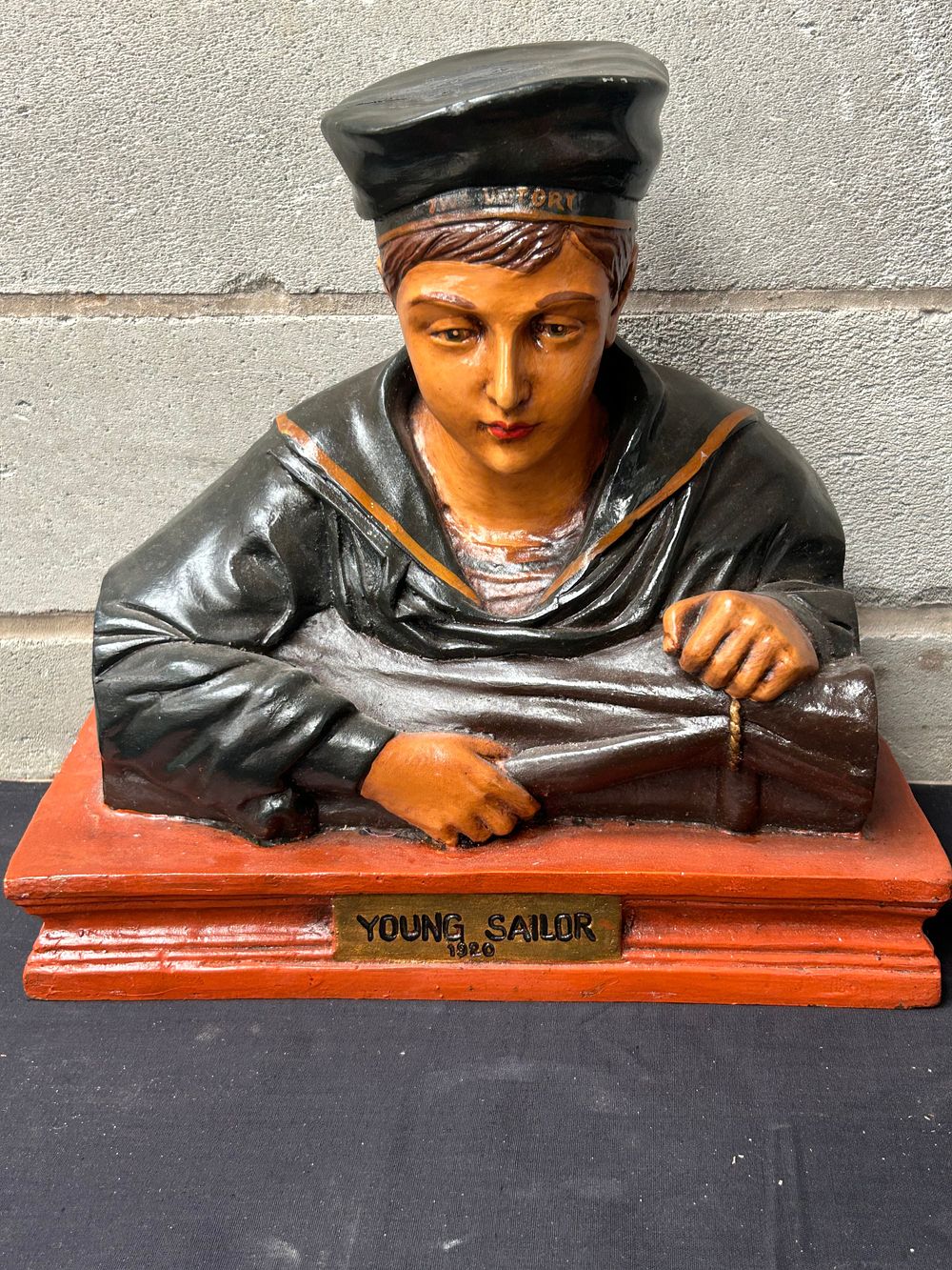 Lot 272: Young Sailor 1980 ,Resin 13" x 13".