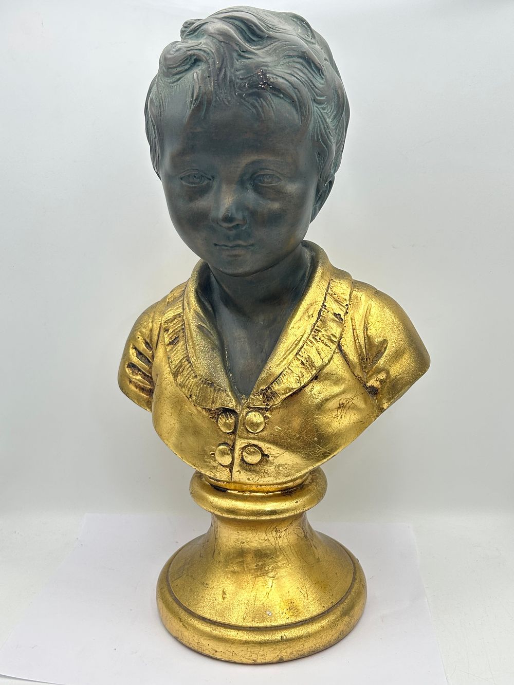 Lot 284: Lovely Chalk Child Bust 16” x 9”.