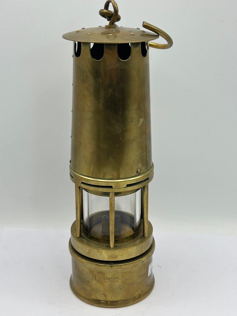 Lot 289: Brass Miners Lamp.