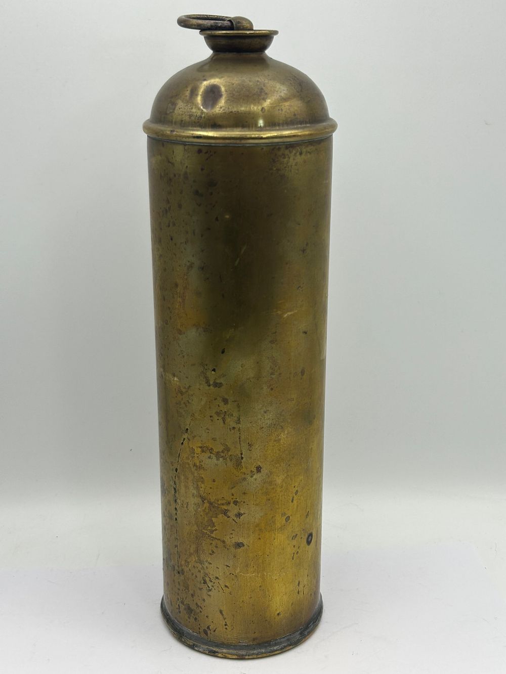 Lot 296: Antique Brass Water Bottle.