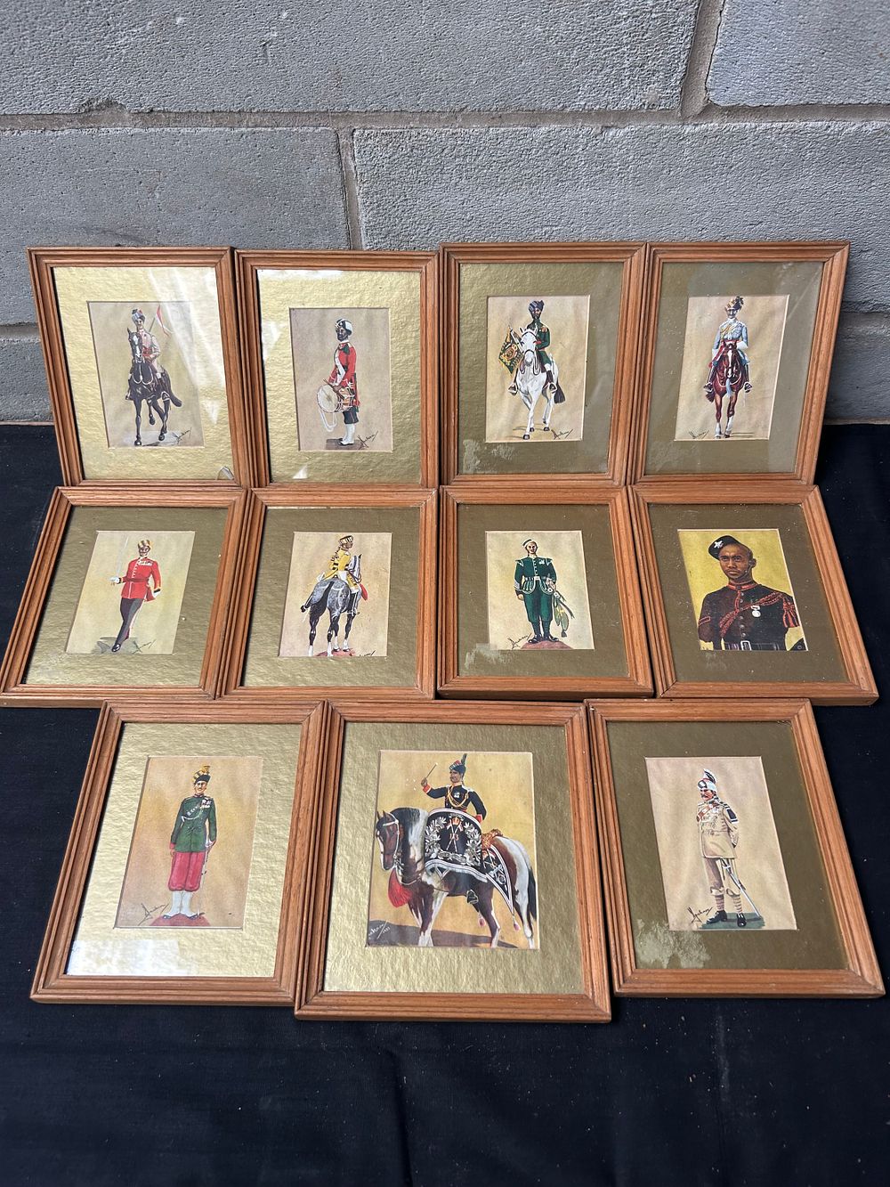 Lot 300: Set Of 11 Military British Empire Prints 6.5"...