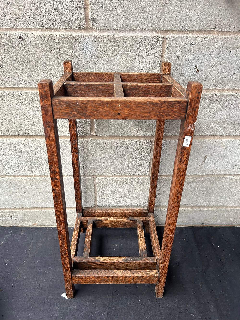 Lot 301: Wooden Umbrella/Stick Stand 23" x 11"