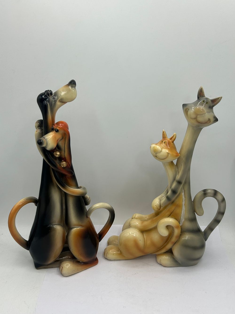 Lot 302: Pair Of Resin Animals Standing 11.5".
