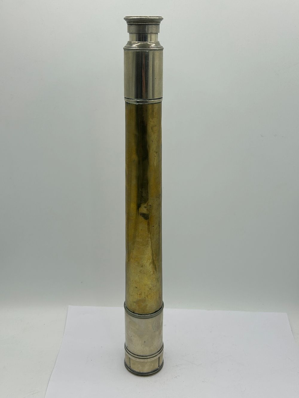 Lot 346: Antique Brass Telescope.