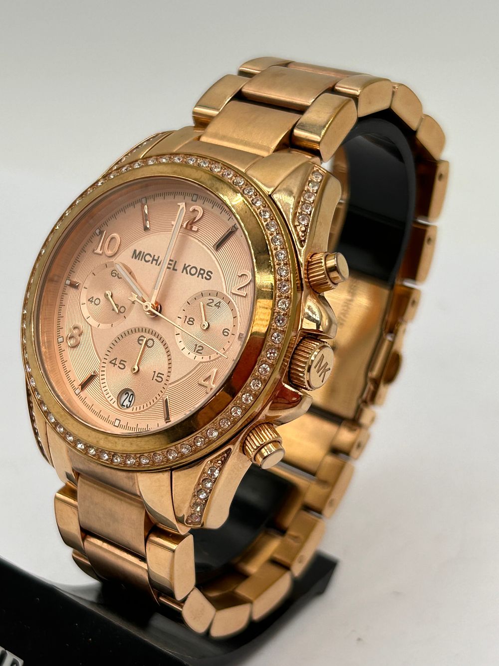 Lot 370: Ladies Michael Kors Rose Gold Tone Quartz Watch...