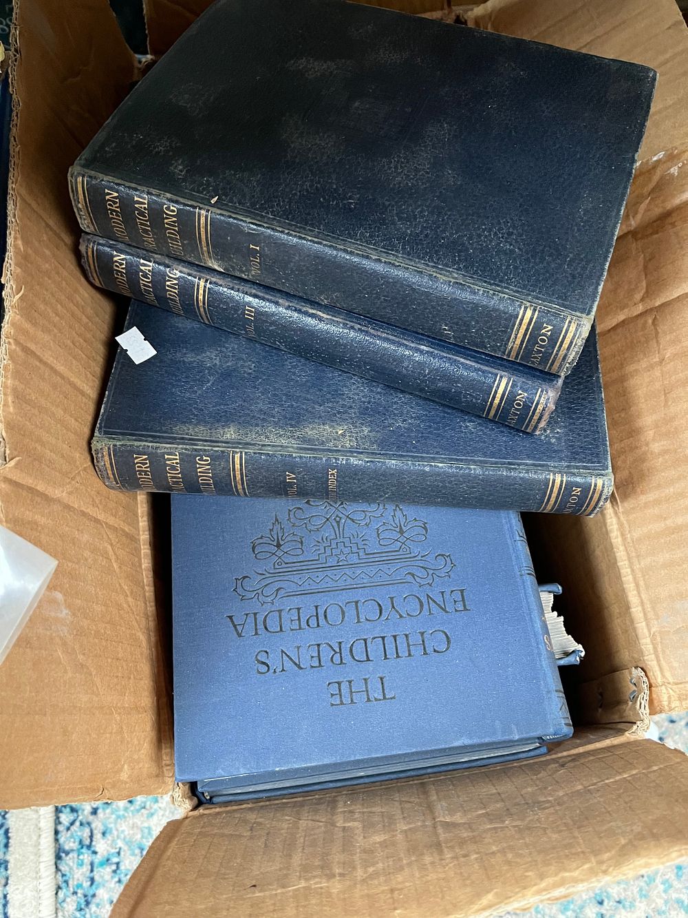 Lot 381: Box To Include ‘The Children’s Encyclopaedia’ Plus Modern...