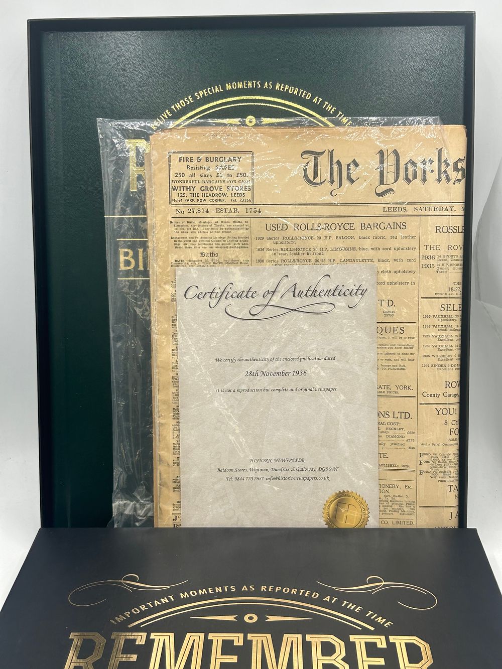 Lot 398: Remember When A Newspaper History With COA From...