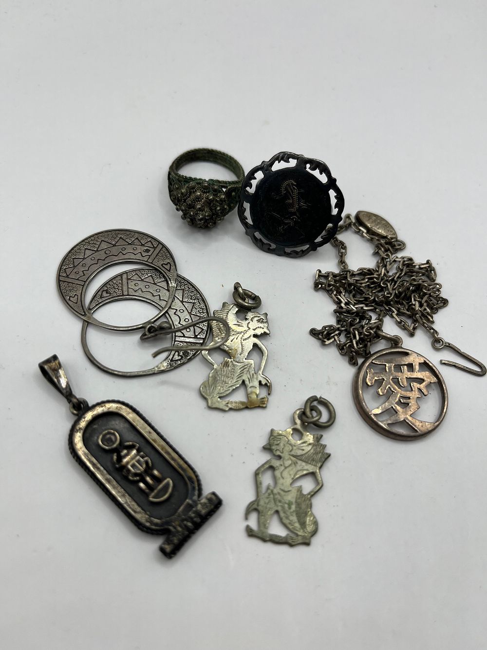 Lot 326: Bag Of White Metal Jewellery Some With Silver...