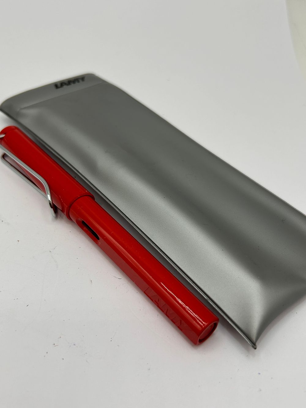 Lot 362: Lamy Red Fountain Pen With Case.