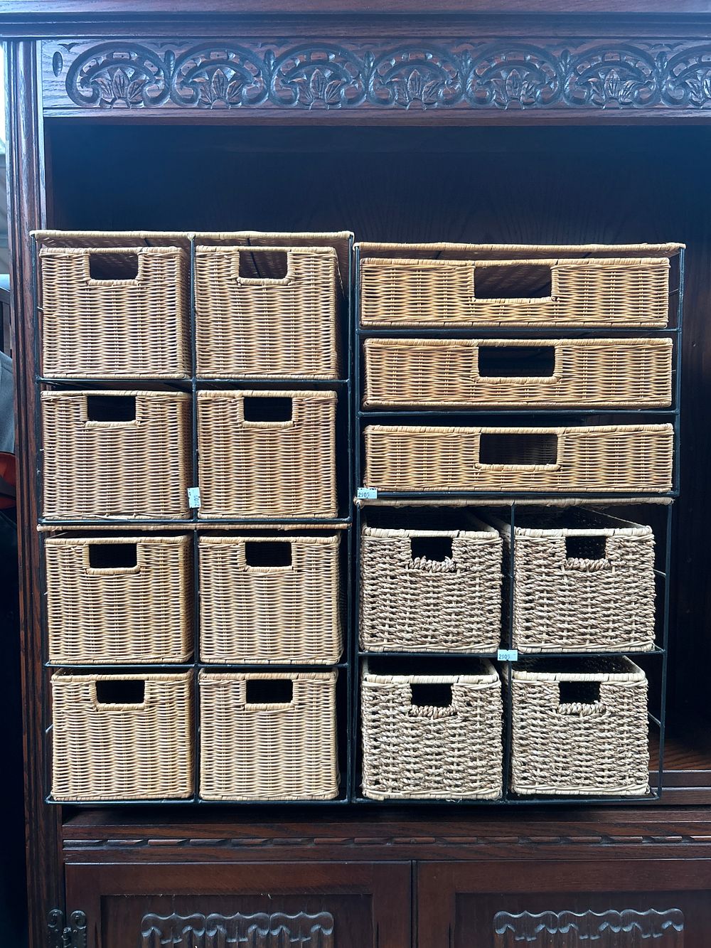 Lot 431: Wicker Storage Units