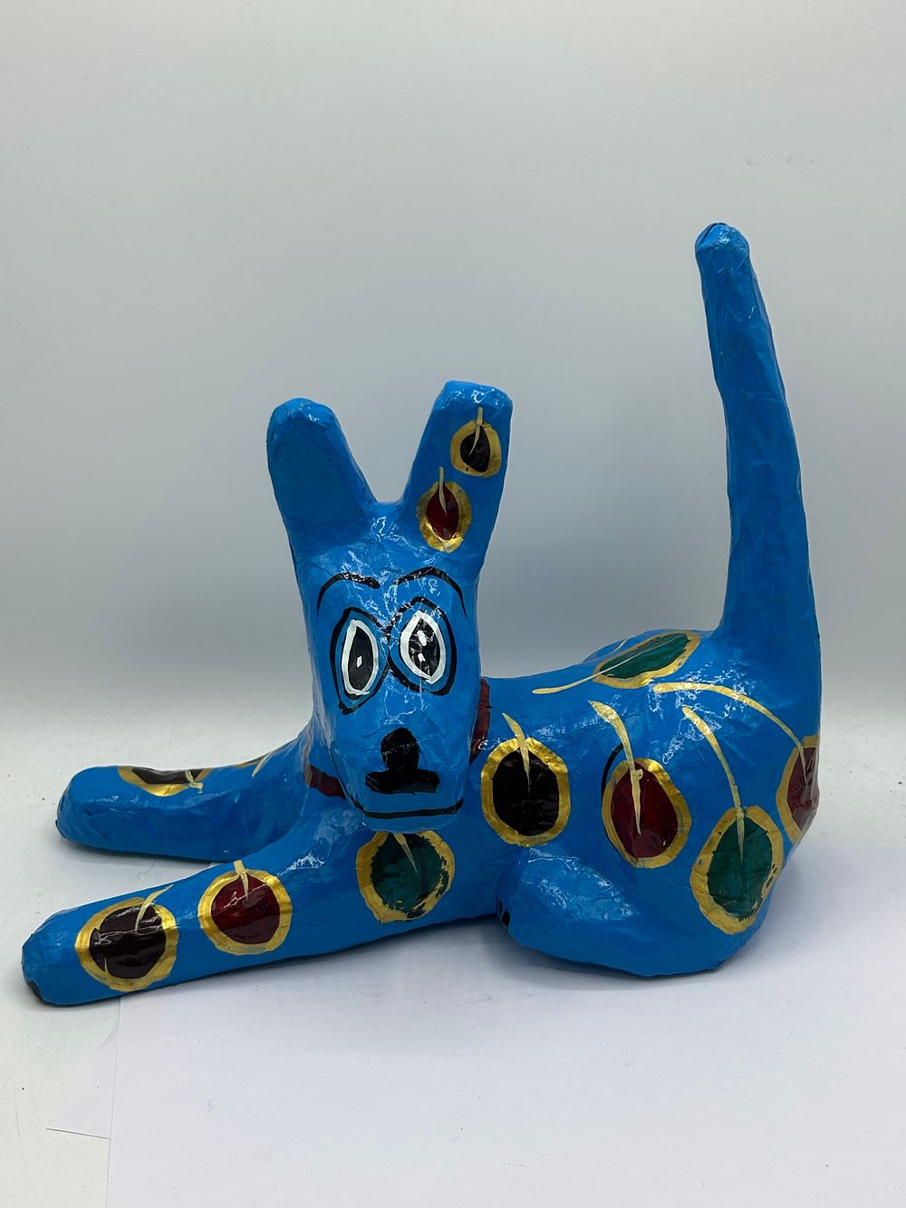 Lot 454: Hand Painted Paper Mache Novelty Dog