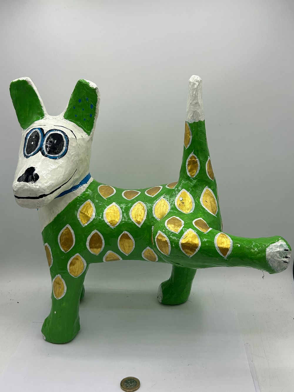 Lot 469: Paper Mache Painted Dog