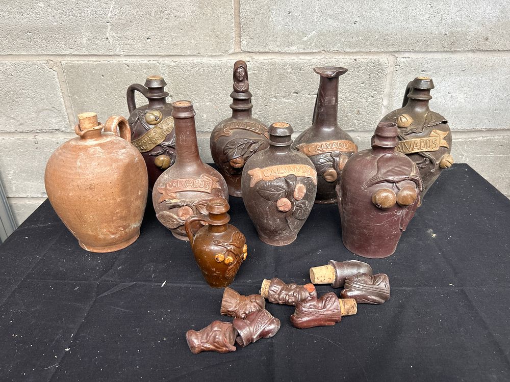 Lot 489: Calvados Bottles and Stoppers AF