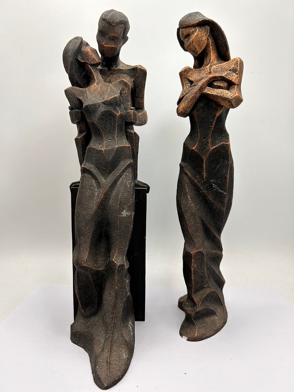 Lot 500: Pair Of Leonardo Rapture Figures, Tallest 13"