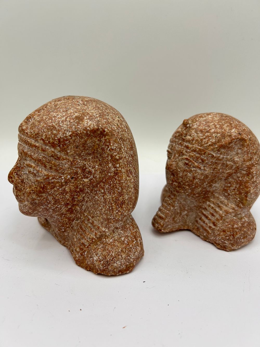 Lot 507: A Pair Of Stone Carved? Egyptian Busts, Tallest...