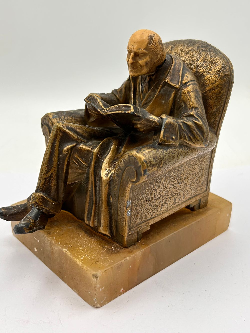 Lot 384: JB Hirsch J. Ruhl Design Librarian Celluloid Head Single Bookend , Head Repair.