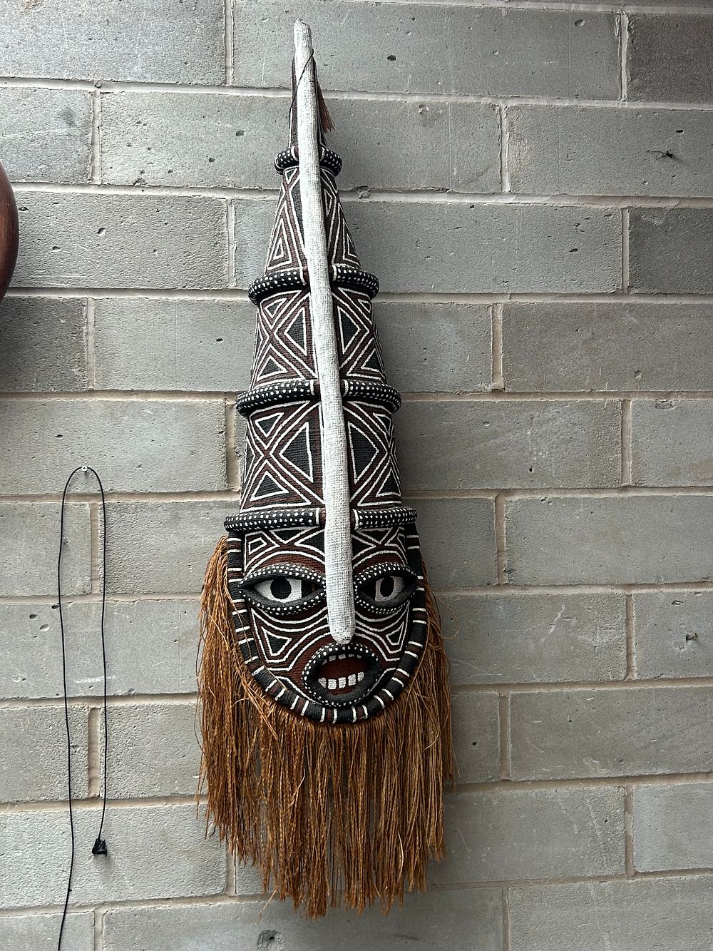 Lot 427: Zambian Makishi Ceremonial Mask. 48” Length