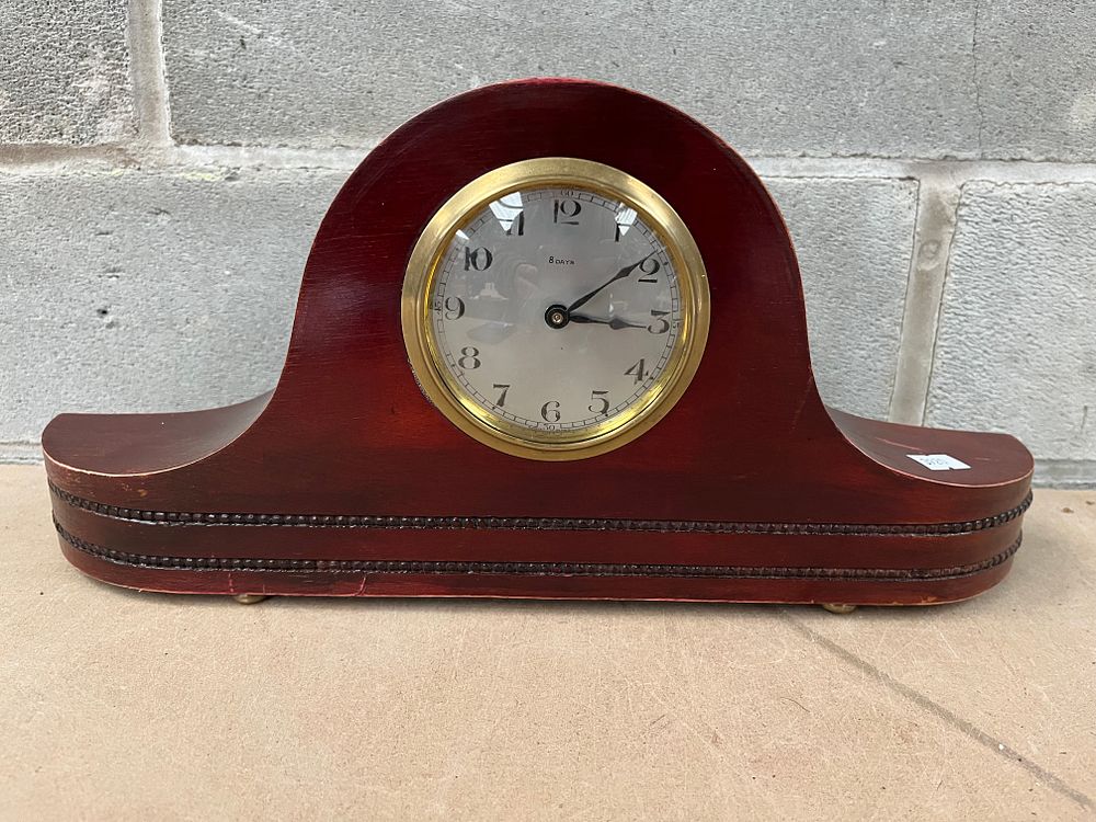 Lot 448: Ingraham 8 Day Mantel Clock 15” x 7”