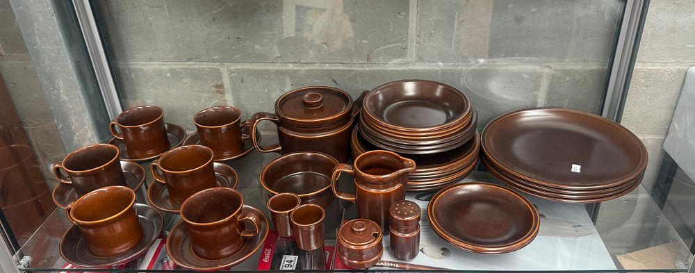 Lot 484: A 38-Piece Wedgwood "Sterling L" Stoneware Dinner Service, Made in England