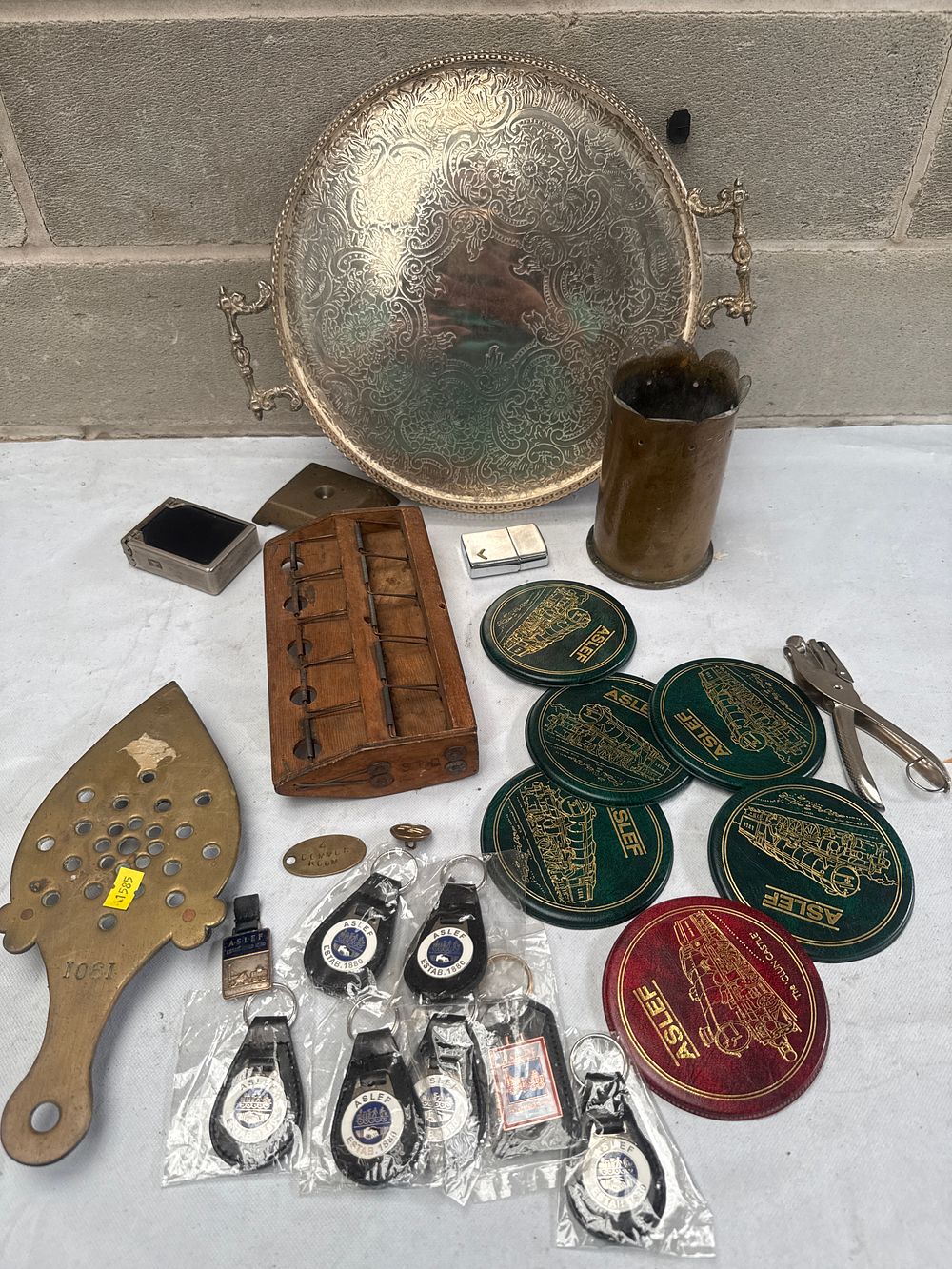 Lot 556: A Collection of Railway Memorabilia and Decorative Articles, including a Silver-Plated Serving Tray ASLEF/Rail