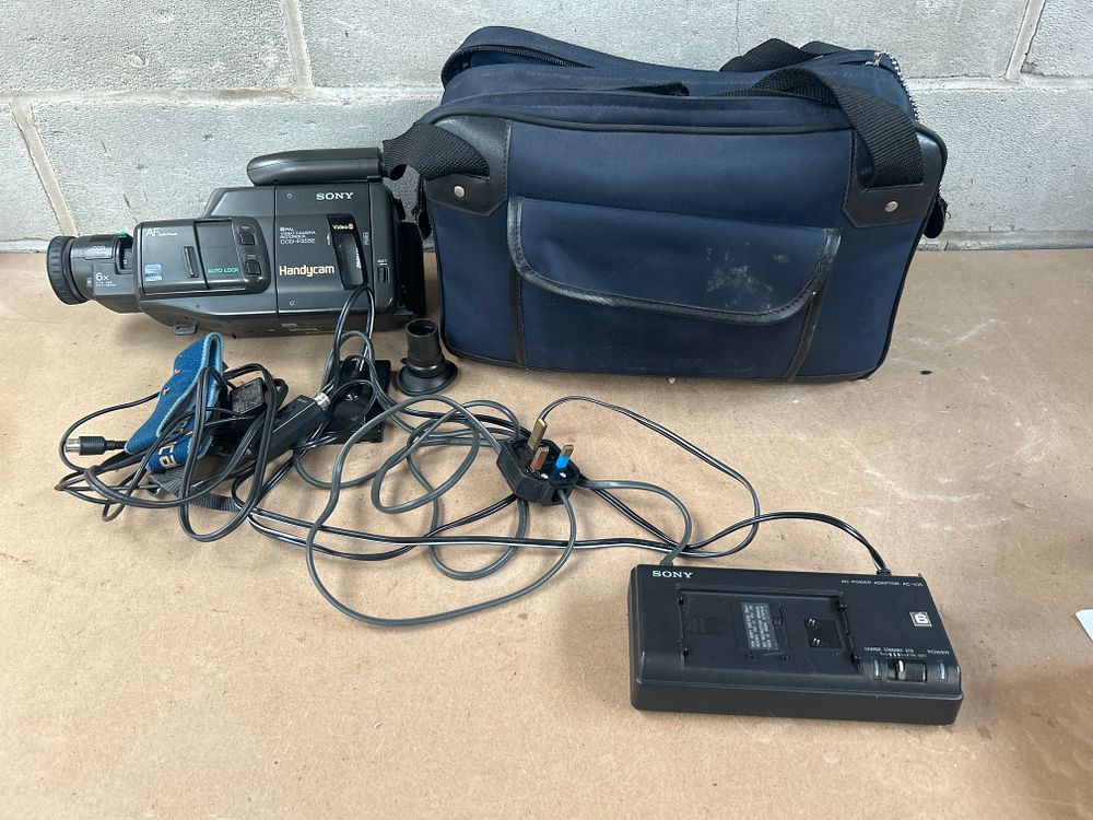 Lot 668: Sony Handycam Video 8 PAL Camcorder, Model CCD-F355E, with Accessories