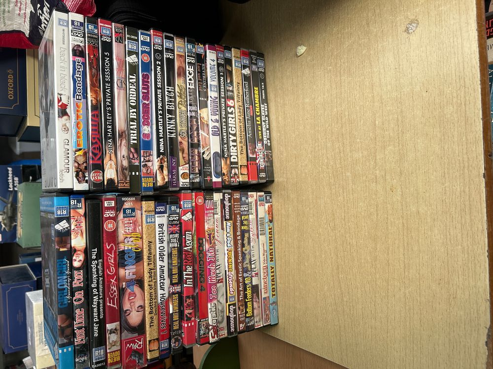 Lot 671: A Collection of Approximately 40-50 Adult DVDs