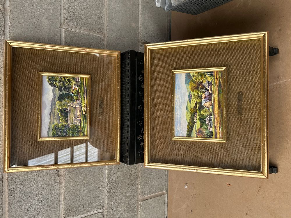 Lot 674: A Pair of Framed Landscape Paintings by John Spencer A.R.C.A.