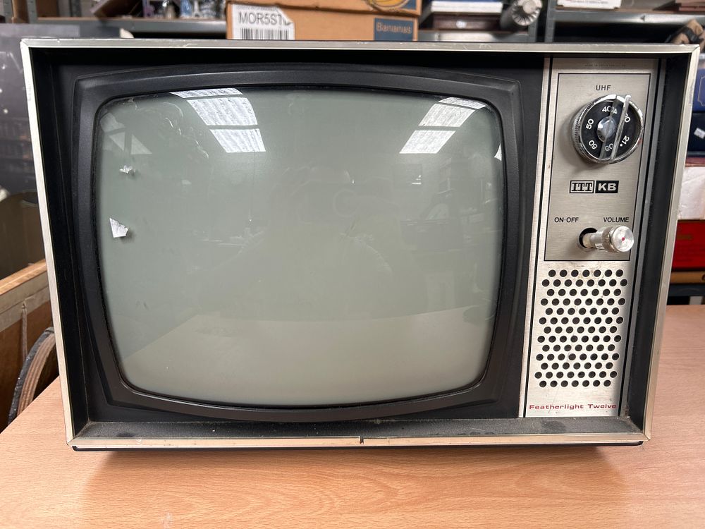 Lot 677: ITT KB Featherlight Twelve Vintage Portable CRT Television, circa 1960s-1970s