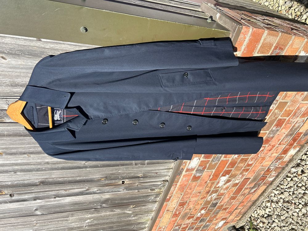 Lot 681: Vintage Burberrys' Navy Double-Breasted Trench Coat
