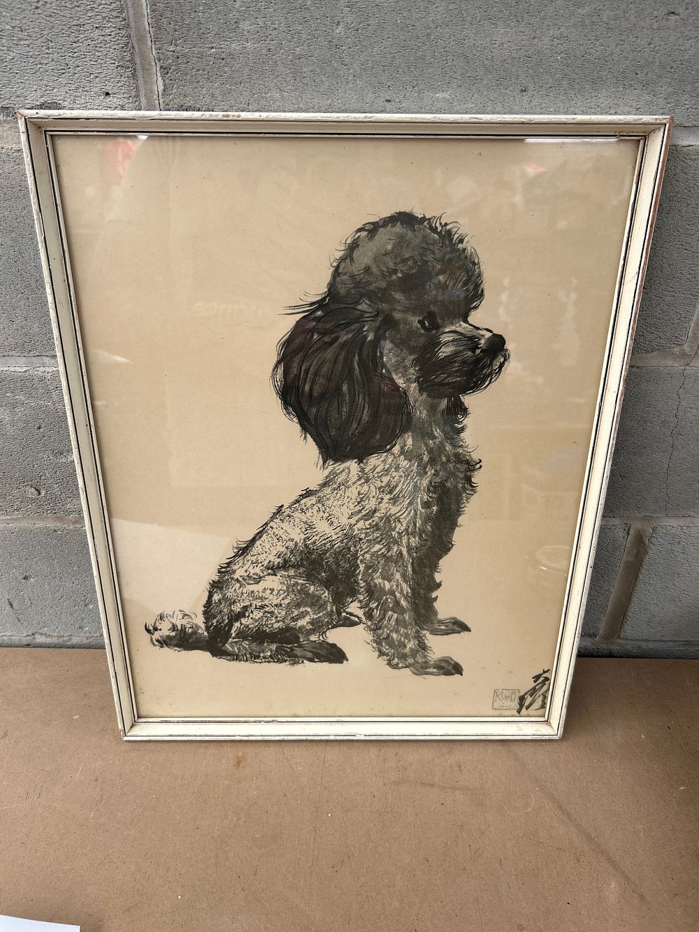 Lot 694: David Kwok Poodle Print, 19 x 14.5”