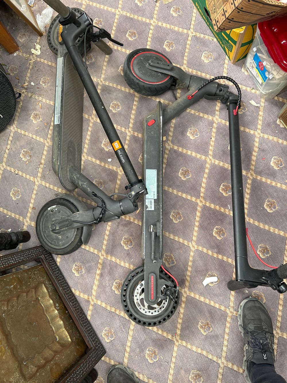 Lot 744: A Pair of Xiaomi Mi Electric Scooter Pro (M365 Series) Electric Scooters, For Parts