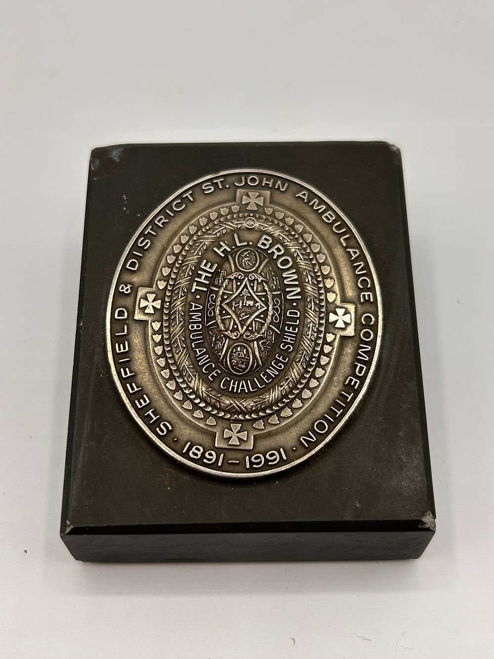 Lot 314: St. John Ambulance Sheffield & District H.L. Brown Challenge Commemorative Medallion, 1991