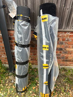 A Pair of BINDER ER-BAN 25M Rolls of Velcro Material. A pair of cylindrical rolls, branded 