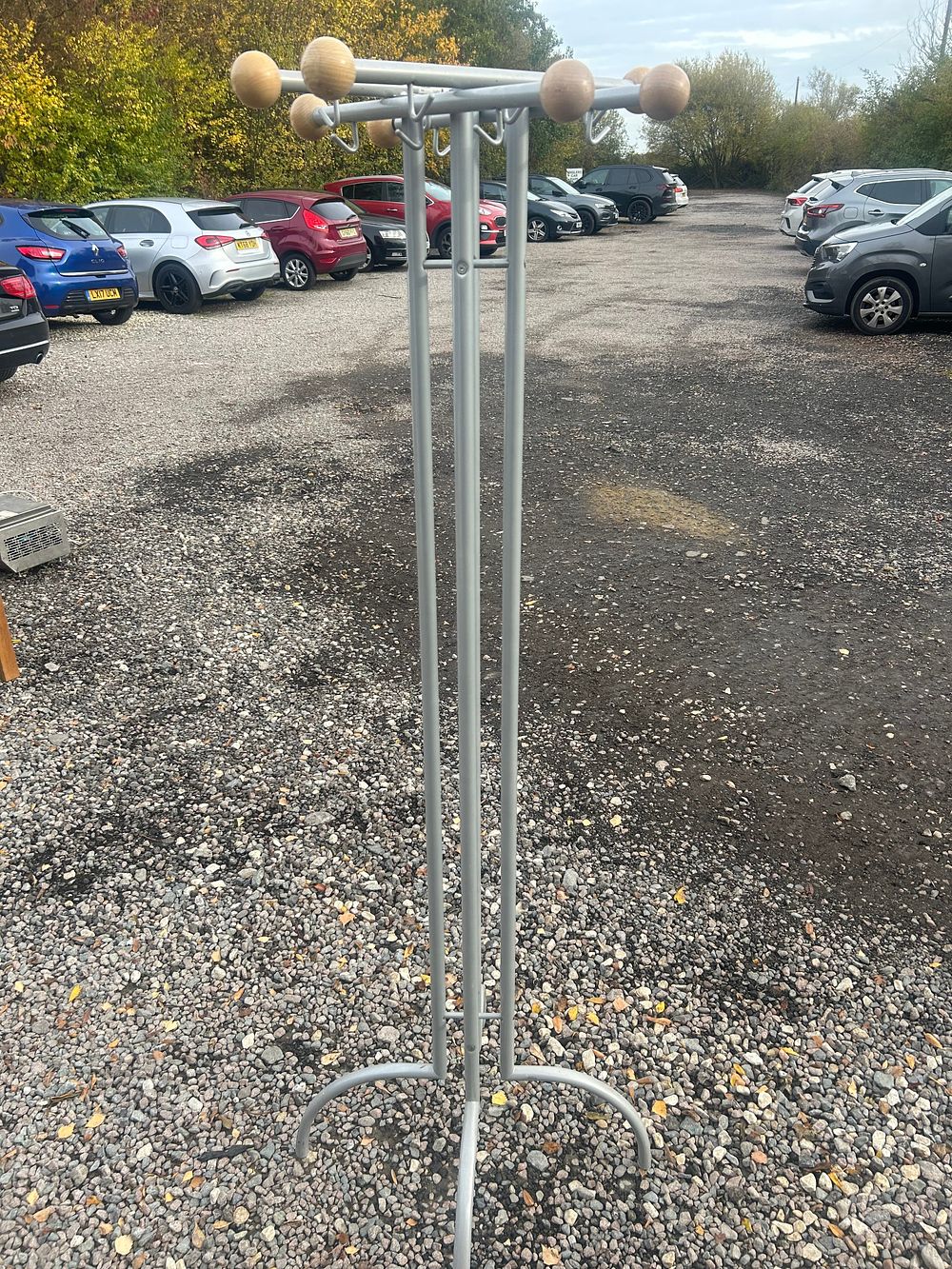 Lot 8: A Modern Freestanding Coat and Hat Rack, IKEA 71" Tall