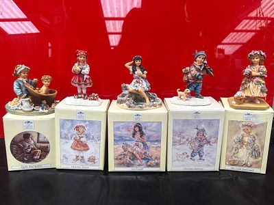 A Collection of 5 The Leonardo Collection Figures Designed by Christine Haworth. A collection of 