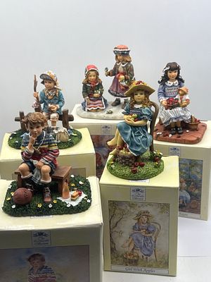 A Collection of Five The Leonardo Collection Figurines by Christine Haworth, including 'Girl 