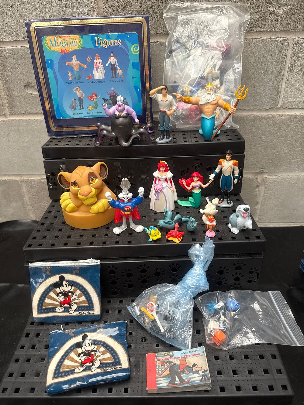 Lot 412: A Collection of Disney PVC Figures, primarily 'The Little Mermaid', with Additional Figures and Accessories