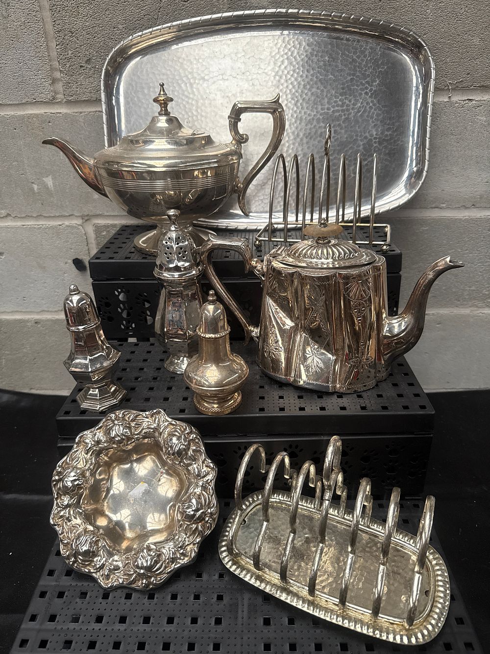 Lot 443: A Collection of Silver-Plated Tea and Table Wares, Late Victorian to Mid-20th Century