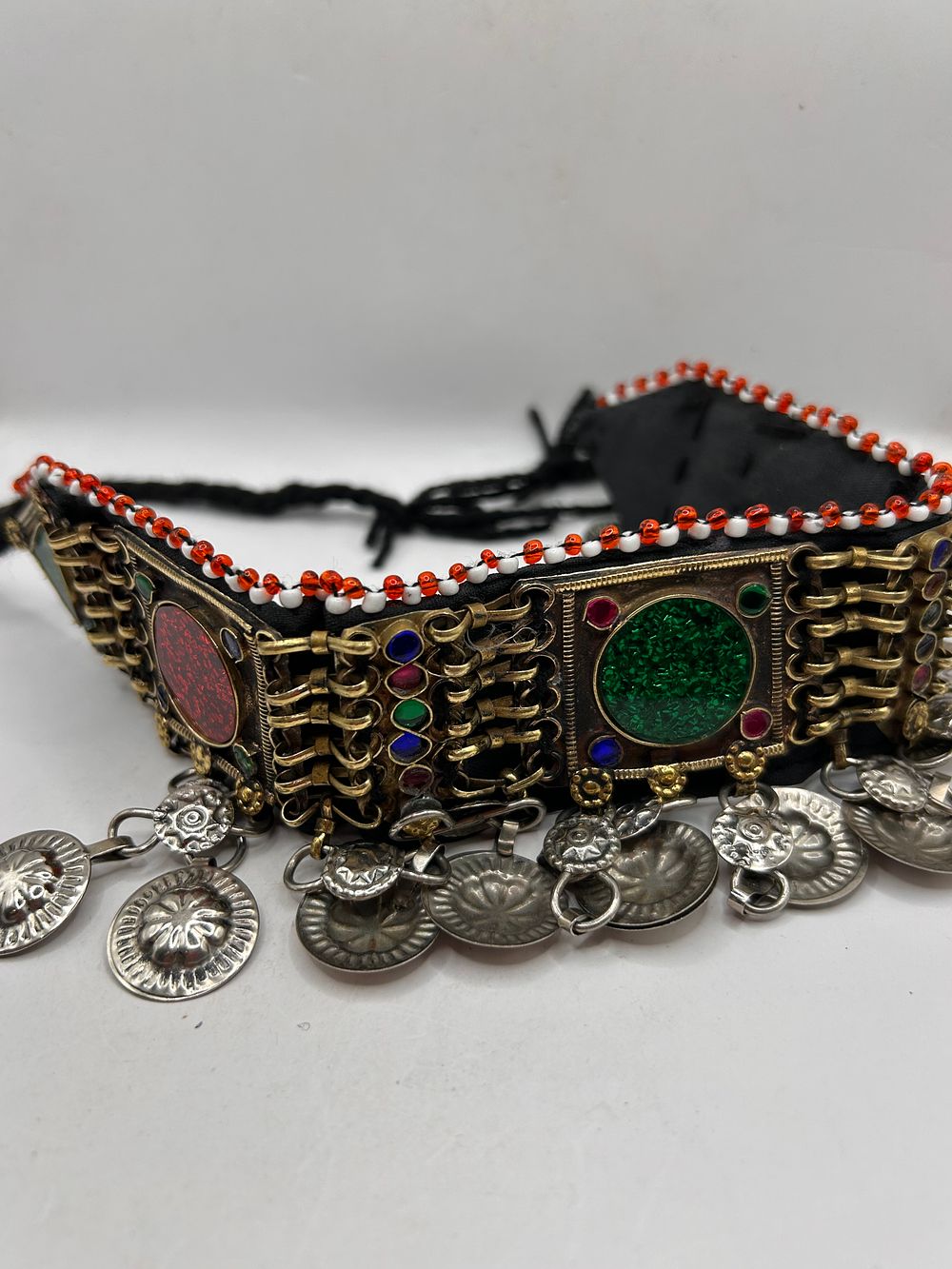Lot 360: Afghani Kuchi Tribal Matha Patti Headpiece or Choker