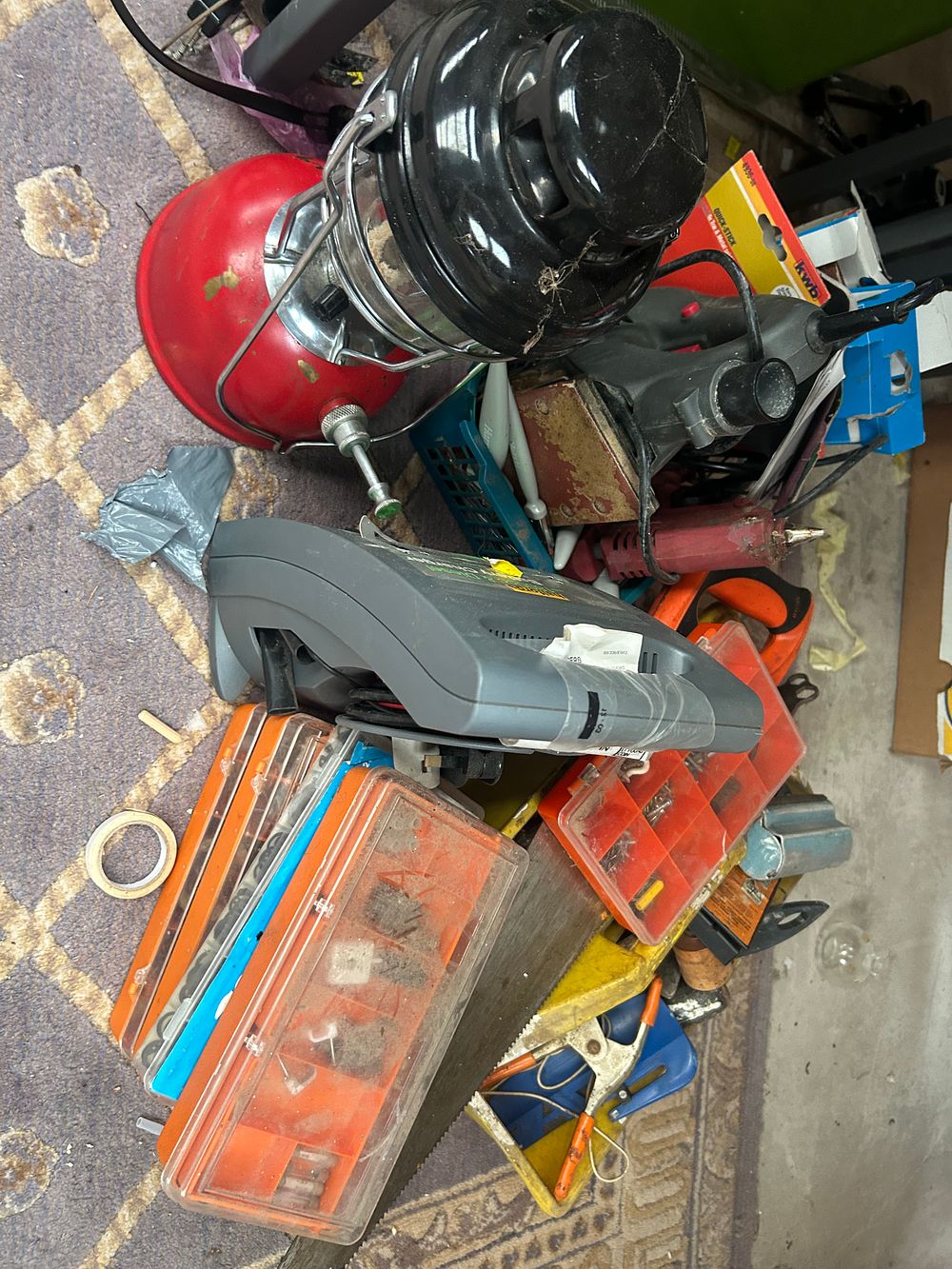 Lot 523: A Large Collection of Household Tools, Hardware, and Electronic Components