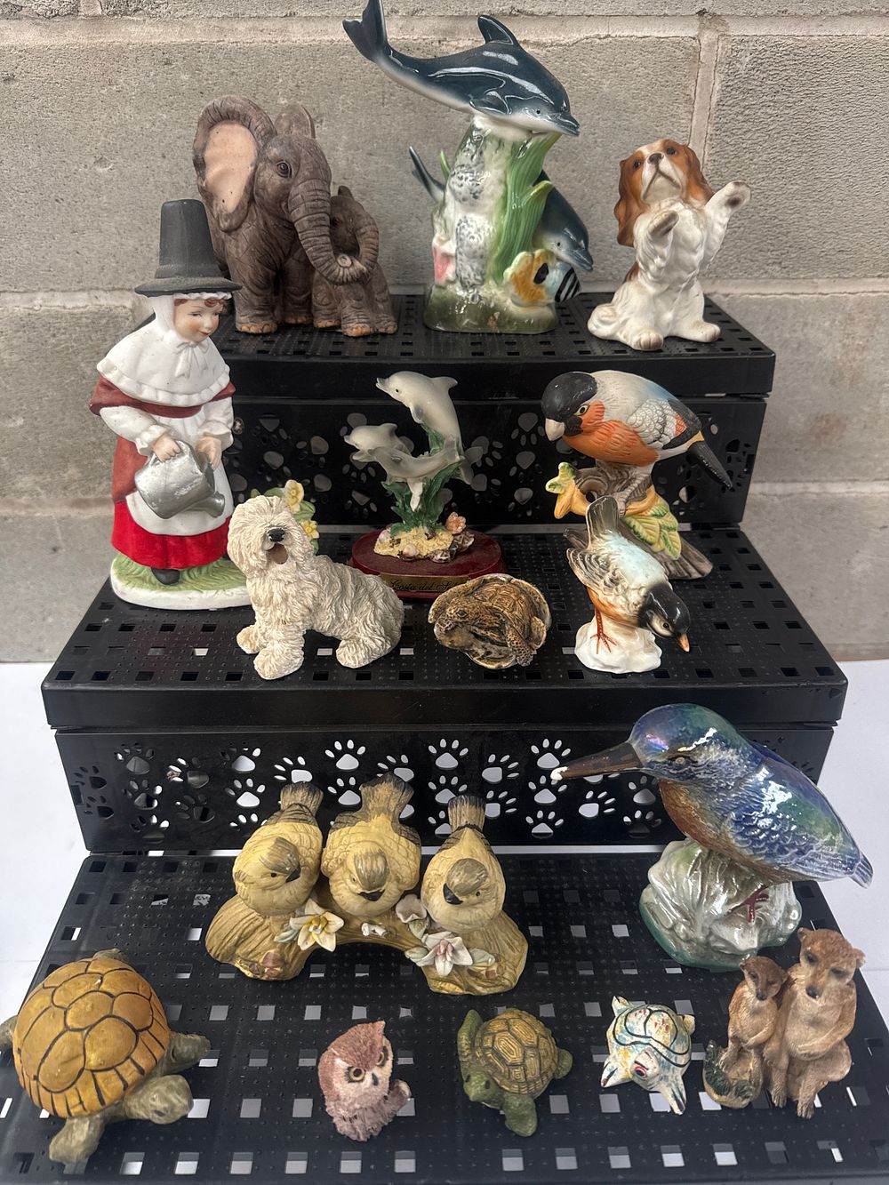 Lot 538: A Collection of  Glazed Ceramic and Porcelain Decorative Animal Figurines