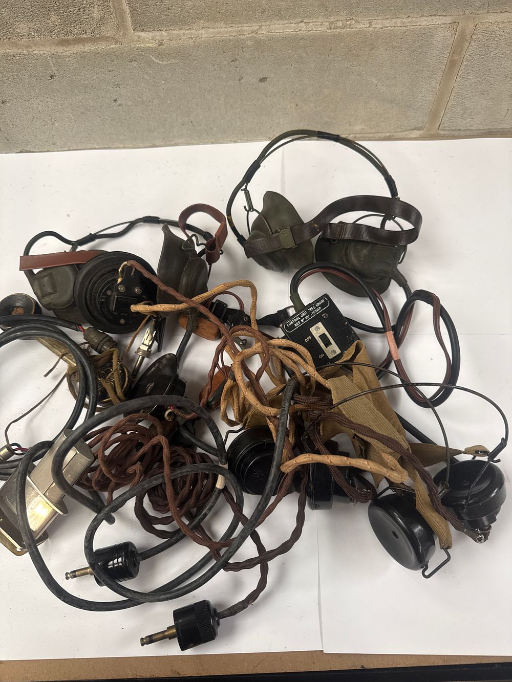 Lot 541: A Collection of WWII US Military Communication Headsets and Components
