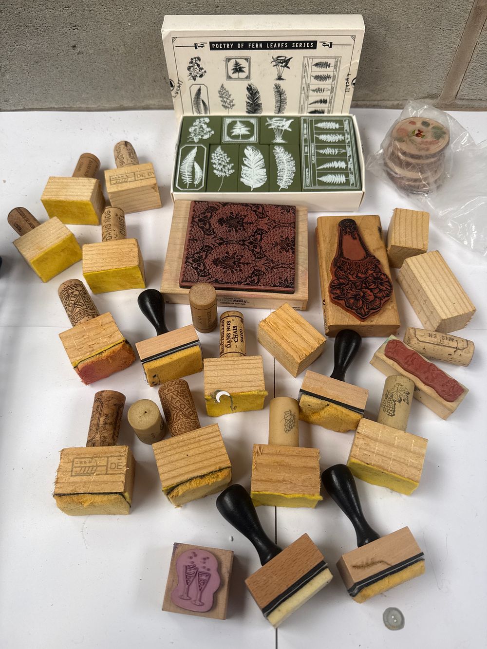 Lot 544: A Collection of Wood and Rubber Craft Stamps and Components