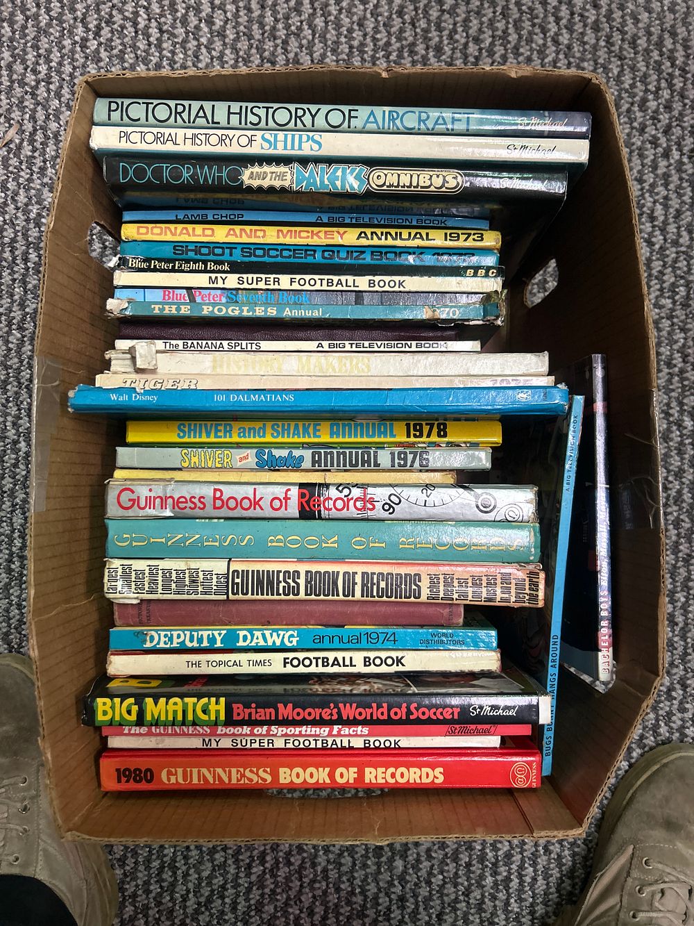 Lot 306: A Collection of Vintage Children's Annuals, Sports Books, and Reference Volumes