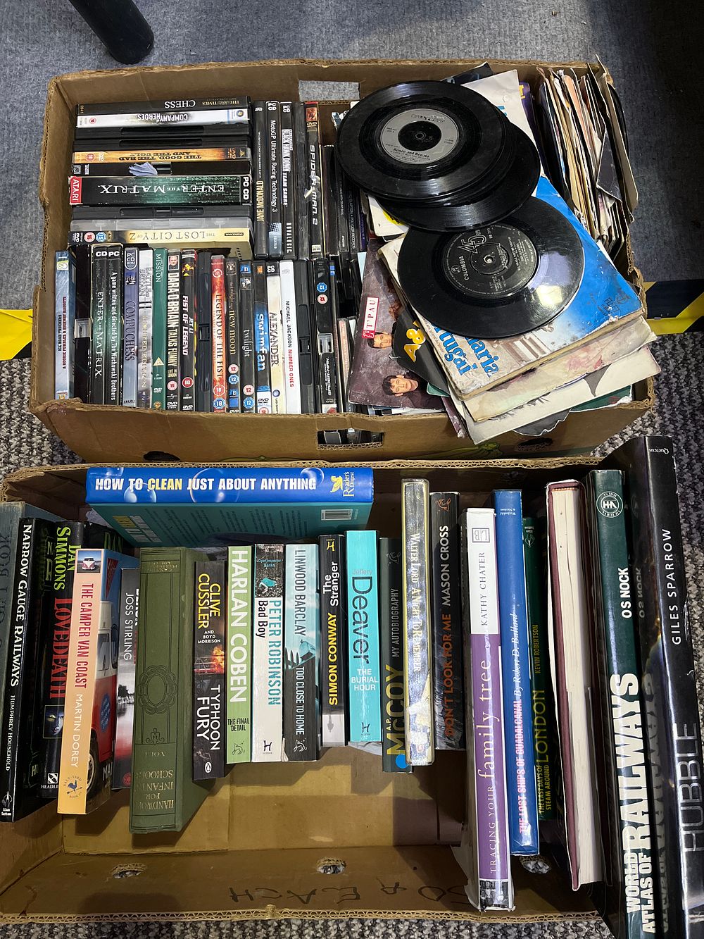 Lot 329: An Assortment of Vinyl Records, DVDs, PC Software, and Books