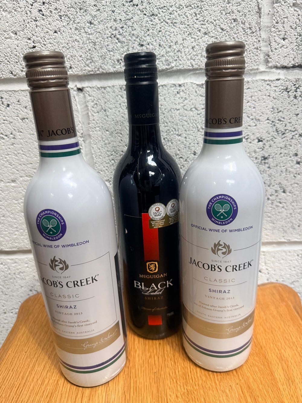 Lot 344: Three Bottles of Jacob's Creek and McGuigan Australian Shiraz