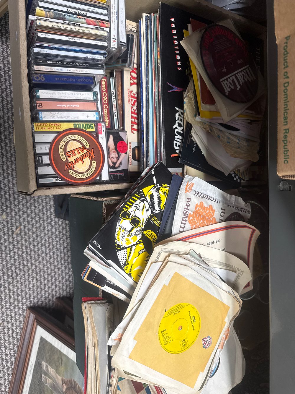 Lot 378: An Assortment of Vinyl Records, Compact Discs, Cassette Tapes, and Vintage Ephemera