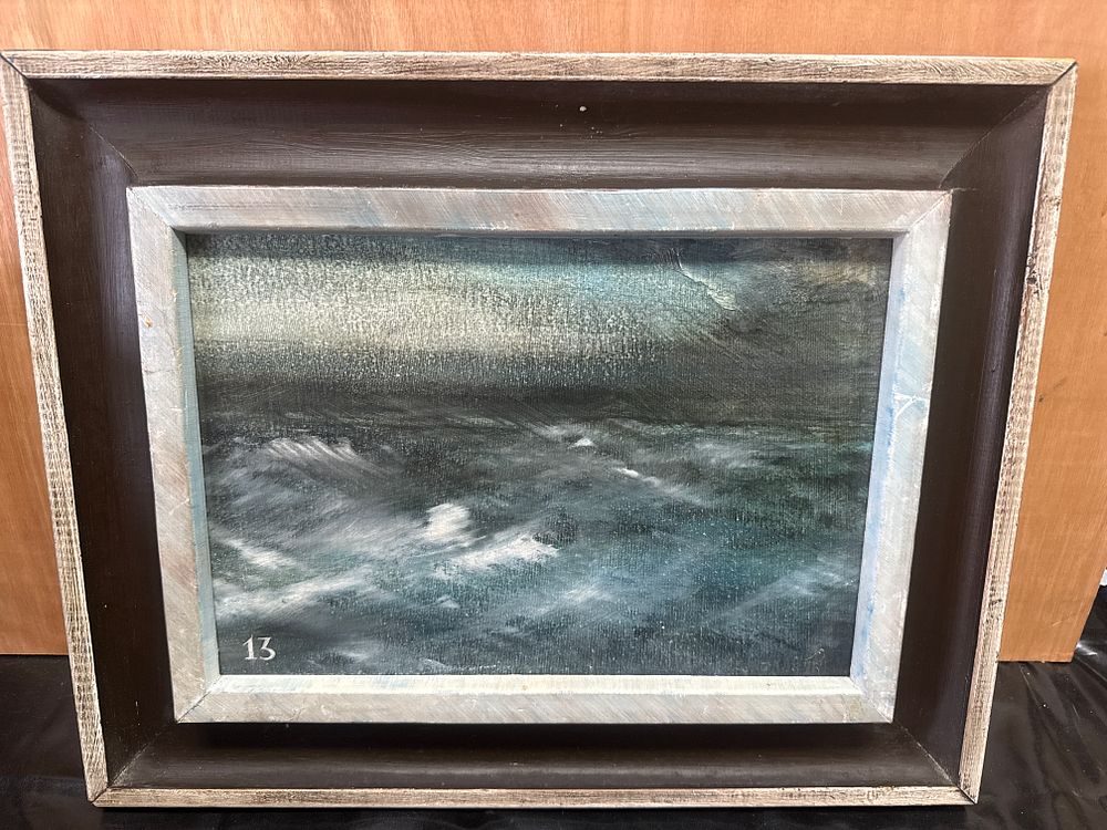 Lot 385: Gerald Benney (British, 1930-2008) Seascape Oil on Canvas 1983
