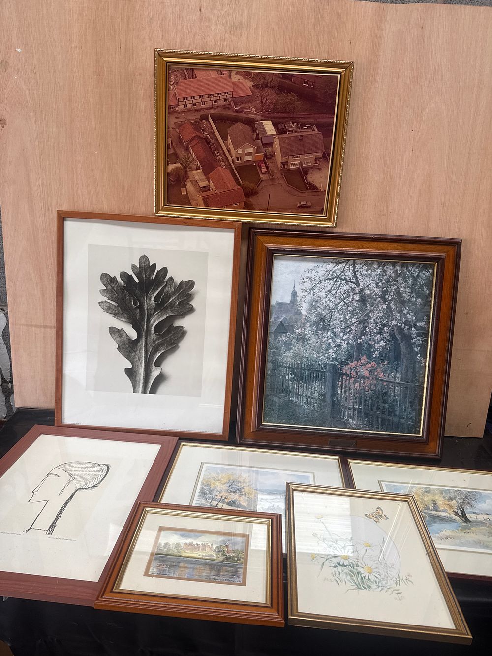 Lot 415: A Collection of Framed Artworks and Prints including Watercolors and Photographs